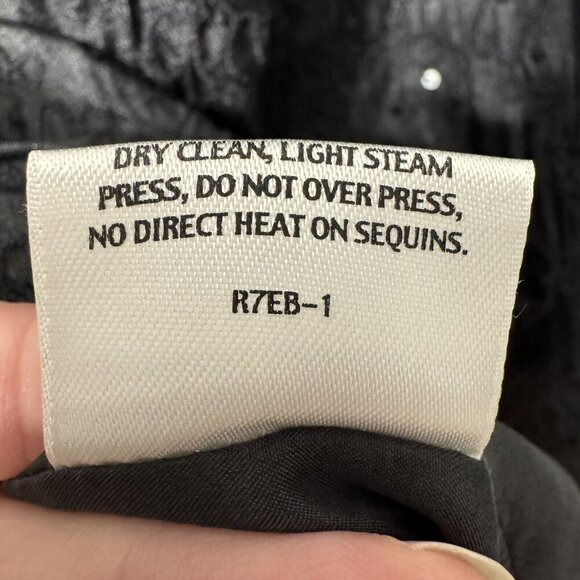 Eileen Fisher Women’s Jacket Black Sequin 100% Silk Jacket Snap Closure Small - Picture 14 of 15